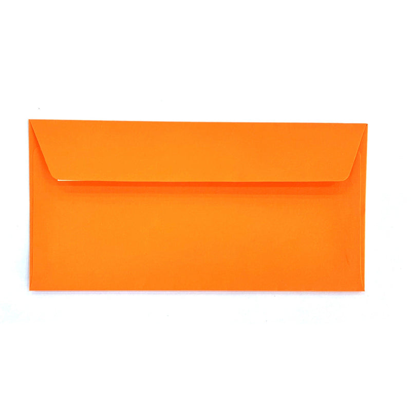 مغلفات دعوة ملونة بريميوم ٩٠ غم فافيني بورانو ١١٠×٢٢٠ ملم برتقالي سعة ٢٥ 