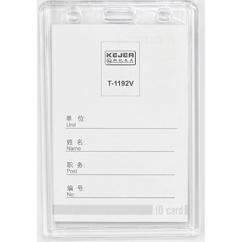 Kejea PS Slide Crystal Clear Acrylic Badge Holder 105x74mm