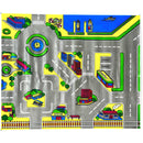 Roadway Playmat with Assorted Road Signs - 25 Pieces