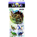Party Favors Diamond Dino Holographic Stickers Assorted - Pack of 5 Sheets