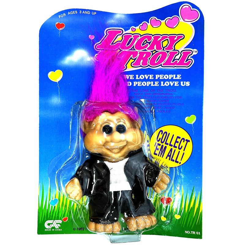 Vintage 1992 Large  Lucky Troll Doll Carded Original Packaging Mint Condition