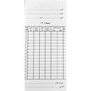 Printed Time Cards 88x185mm - Pack of 50