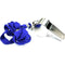 Kole Import Metal Whistle with Blue Lanyard