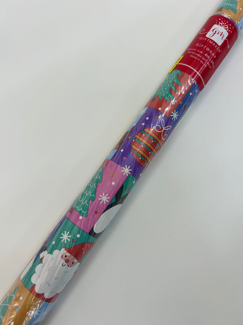 NEW IG Design Christmas Gift Wrap Roll  4M x 69cm