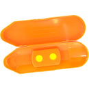 Vintage Plastic Pencil Case Box  19x5.5x2cm - Neon Orange