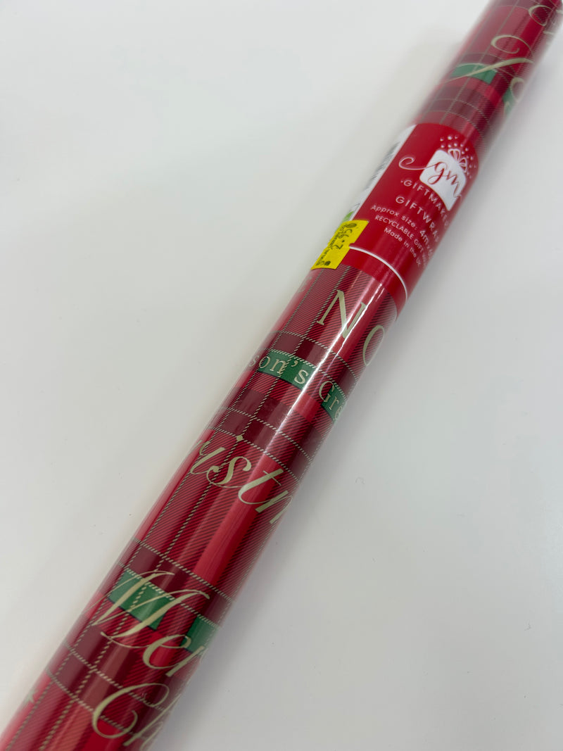 NEW IG Design Christmas Gift Wrap Roll  4M x 69cm