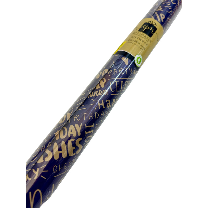 NEW IG Design Everyday Birthday Kraft Gift Wrap Roll  2M x 69cm