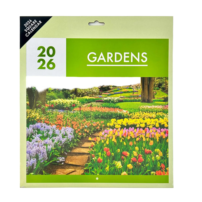 NEW IG Design 2026 Square Wall Calendar with Pictures - Gardens