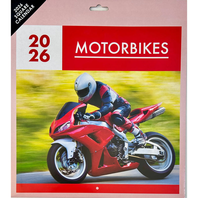 NEW IG Design 2026 Square Wall Calendar with Pictures - Motorbikes