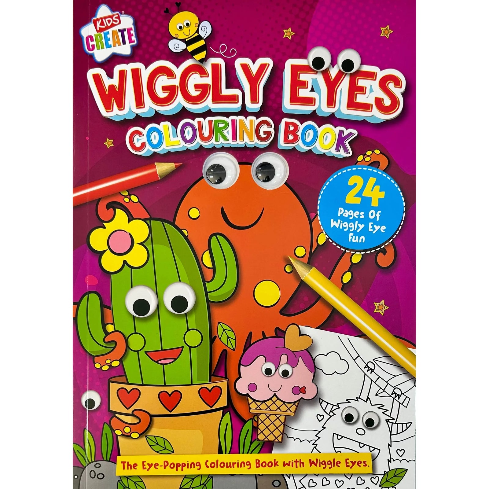 NEW Design Group Wiggly Eyes Coloring Book - 24 Pages NEW Design Group Wiggly Eyes Coloring Book - 24 Pages