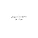 Gift Card Tag "Congratulations For the New Angel "  7x9cm - Pack of 1