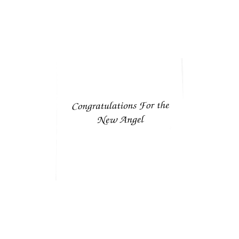 Gift Card Tag "Congratulations For the New Angel "  7x9cm - Pack of 1