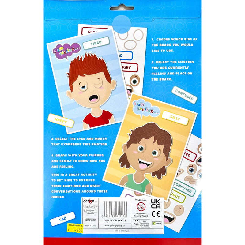 NEW IG Design Learn Your Emotions Face Board & Puffy Sticker Sheets - A4