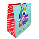 كيس هدايا كرتون مقوى كبير ملون مطبوع كريسماس ٤٥×٤٥×٢٠ سم XXL