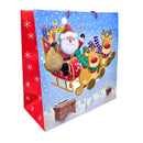 كيس هدايا كرتون مقوى كبير ملون مطبوع كريسماس ٤٥×٤٥×٢٠ سم XXL