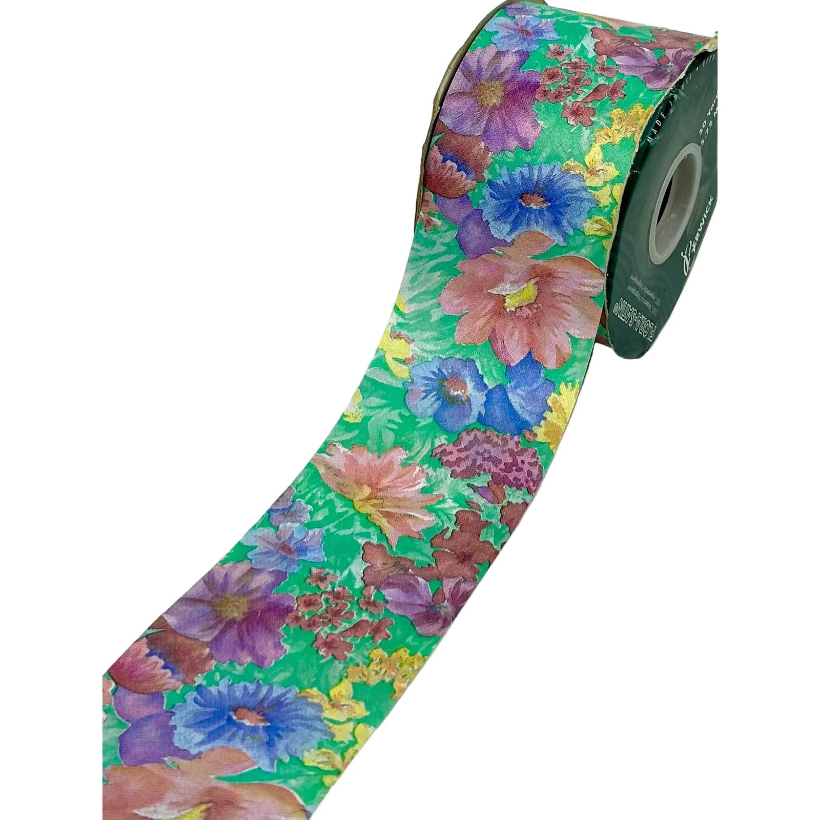 Berwick Flora-Satin Paper Printed Polypropylene Craft Ribbon 7.5cm Wide Berwick Flora-Satin Paper Printed Polypropylene Craft Ribbon 7.5cm Wide