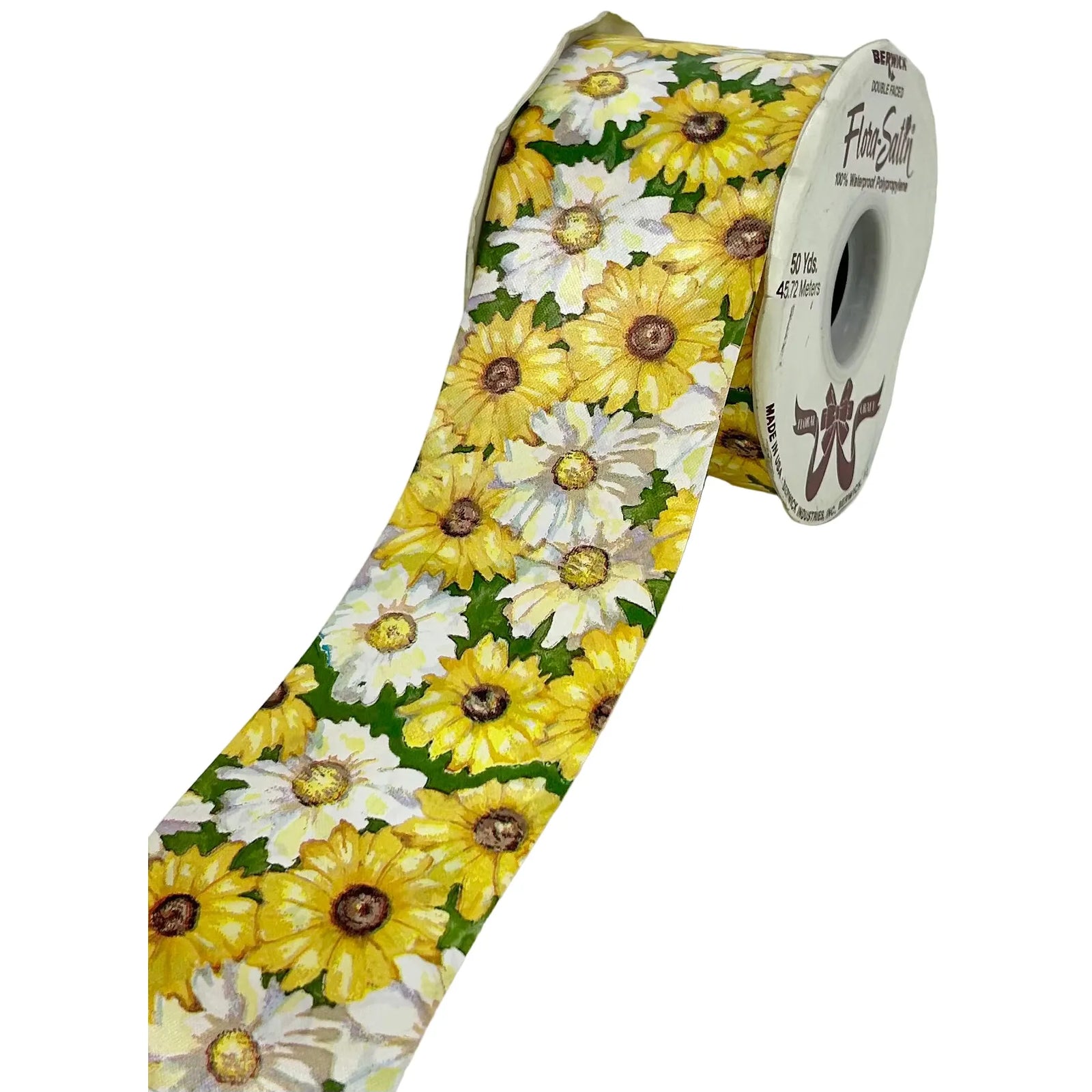 Berwick Flora-Satin Paper Printed Polypropylene Craft Ribbon 7.5cm Wide Berwick Flora-Satin Paper Printed Polypropylene Craft Ribbon 7.5cm Wide