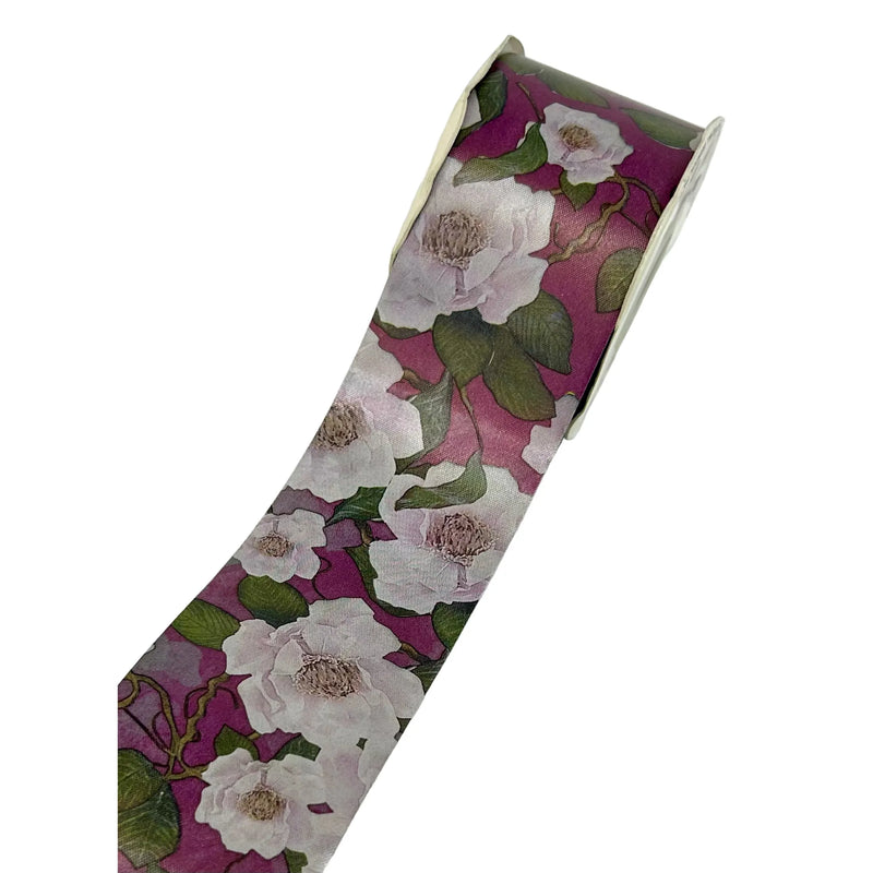 Berwick Flora-Satin Paper Printed Polypropylene Craft Ribbon 7.5cm Wide