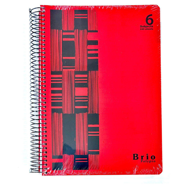 Bassile Brio Polypro Lined 60g Spiral Notebook - 21x27.5cm