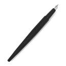 قلم محبرة مكتب جسم عريض اسود مط ريشة باركر سن متوسط كروم لامع
