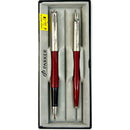 Parker Jotter Original Classic CT Ballpoint + Fountain Pen Set - Red