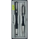 طقم أقلام باركر فكتور أسود ملقط كروم ريشة + جاف
