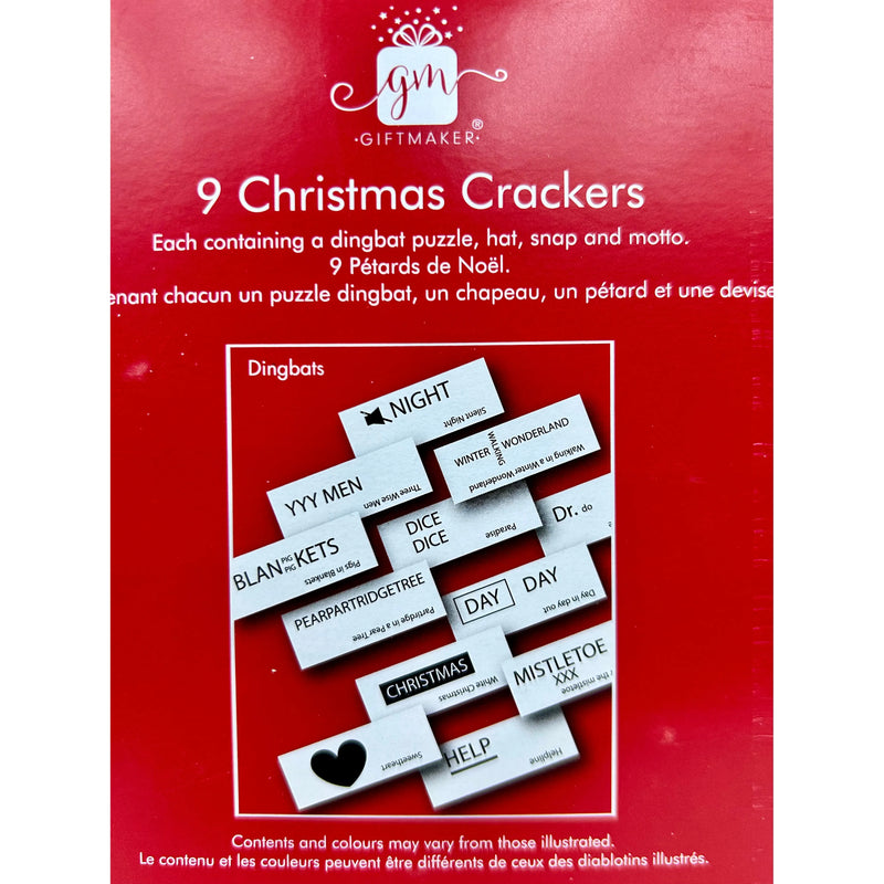 IG Design Christmas Crackers Small - Box of 9