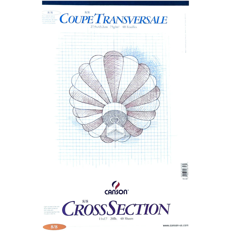 Canson 8/8 CrossSection Squares Sketch Pad 75g 40 Sheets - A3
