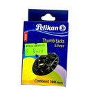 Pelikan Thumb Tacks Silver - Pack of 100