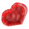 طقم عرض خاص سلة معدنية ملونة كبير الحجم شكل قلب سعة ٣
