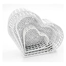 Special Offer Season's Ornamental Vinyl Coated Wire Craft Basket Large Size Set of 3 - Heart