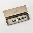 قلم حبر جاف باركر أي أم بروفايل كوول واتر أزرق شفاف ملقط كروم