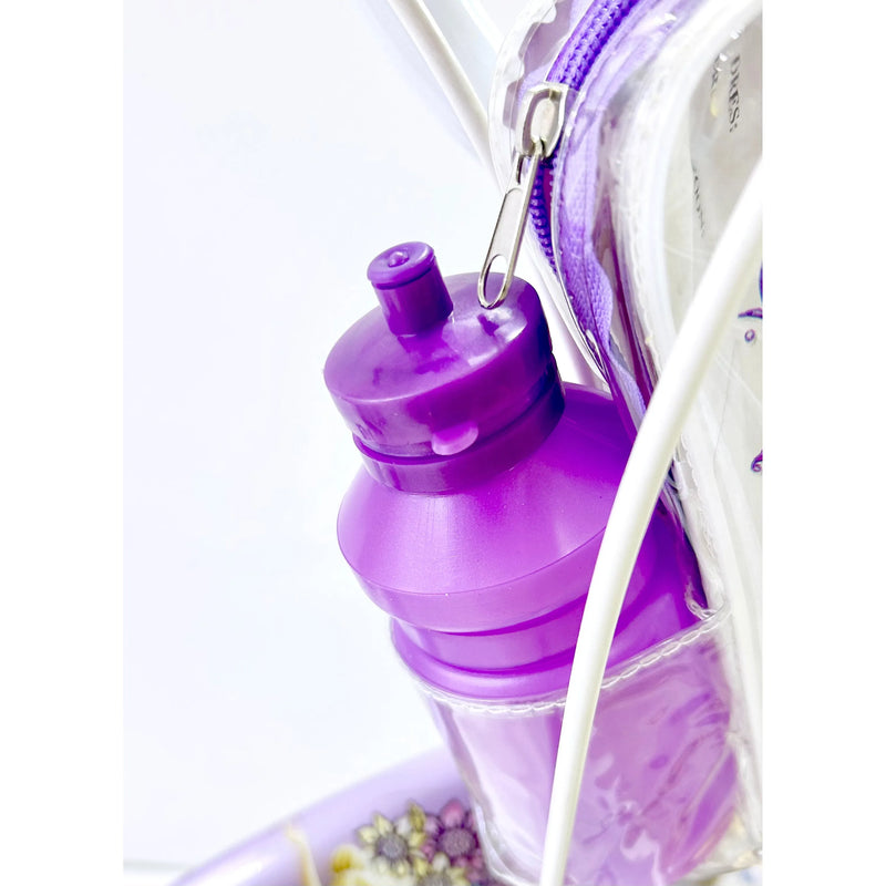 Toimsa Disney Fairies Lavender 16" Bicycle with Zipper Pouch & Water Bottle