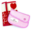 Vintage Hearts Wallet & Happy Sammy Zipper Pouch Set of 2