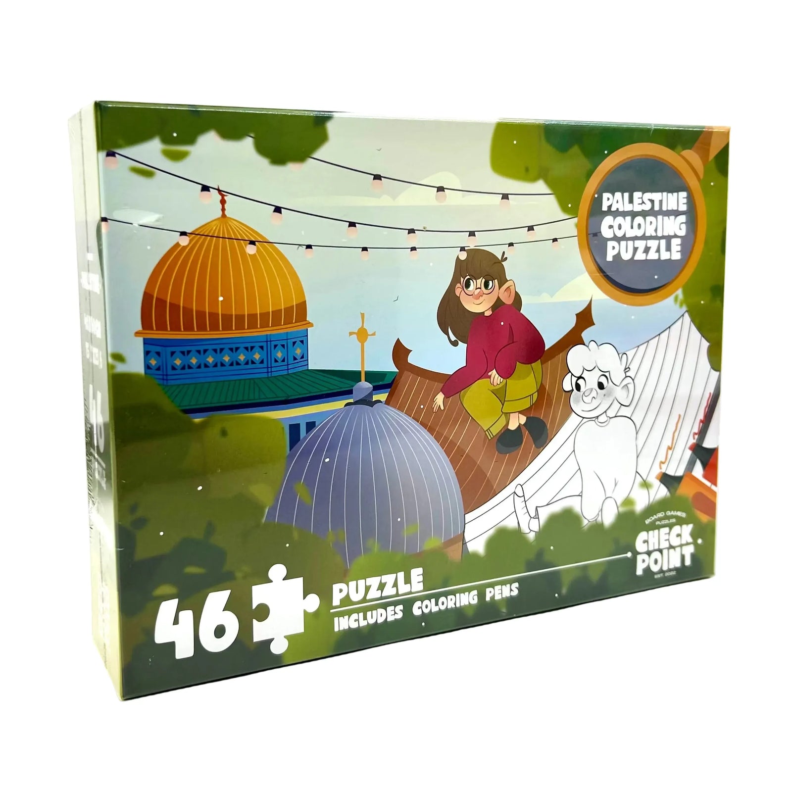 Check Point Jordan Coloring Puzzle 60x40cm Palestine - 46pcs