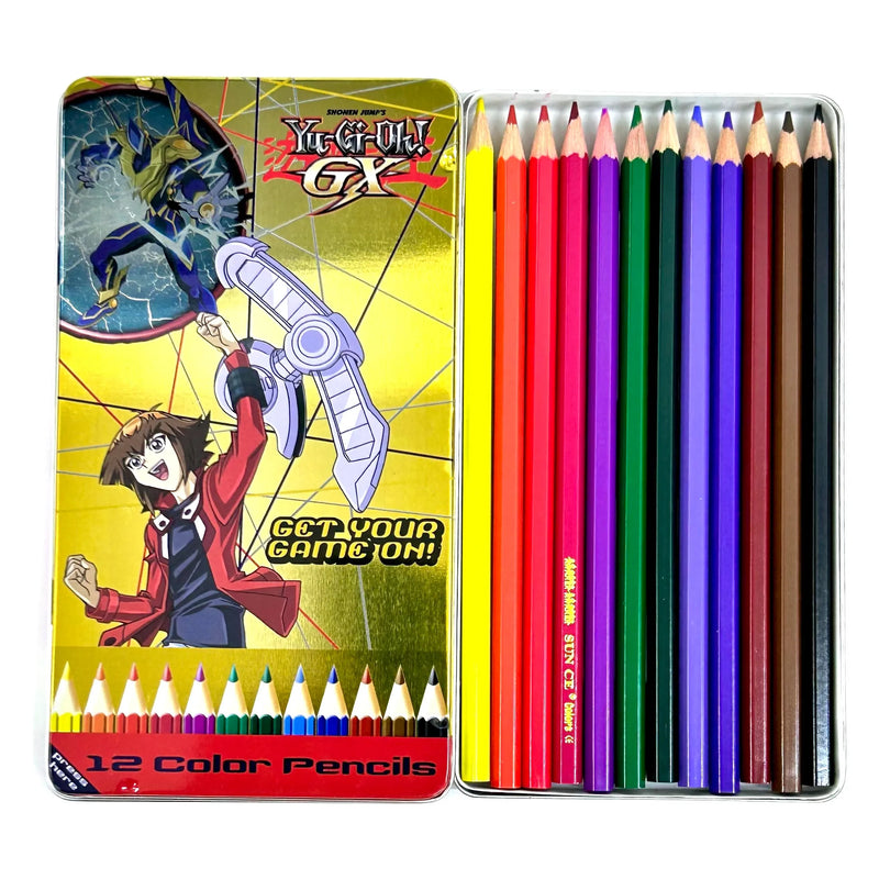 Special Offer Sunce Coloring Pencils 18x10cm Tin Box Assorted Pack of 12 - Yu-Gi-oh