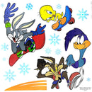 Smart Deco Removable & Repositionable Decorative Large Wall Stickers - Looney Tunes