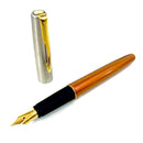 قلم حبر ريشة سائل باركر فرونتير برتقالي ذهبي
