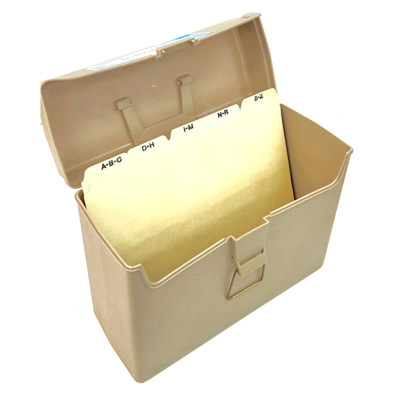 Sterling Plastic Letter File Storage Box with Handle & A-Z Index