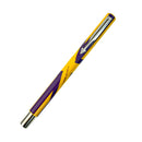 قلم باركر فكتور ريشة سائلة كروم جسم اصفر رسوم بنفسجي يونيون جاك اصدار خاص