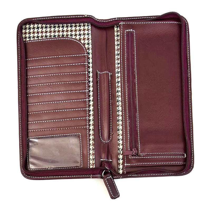 Cathedral Products Passport & Ticket Travel Zipper Wallet 240x130 mm - Brown