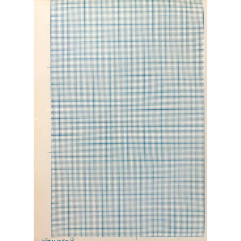 Vintage Selecta Istiklal MM Graph Paper Pad 80 GSM A4 Blue Grid - 50 Sheets