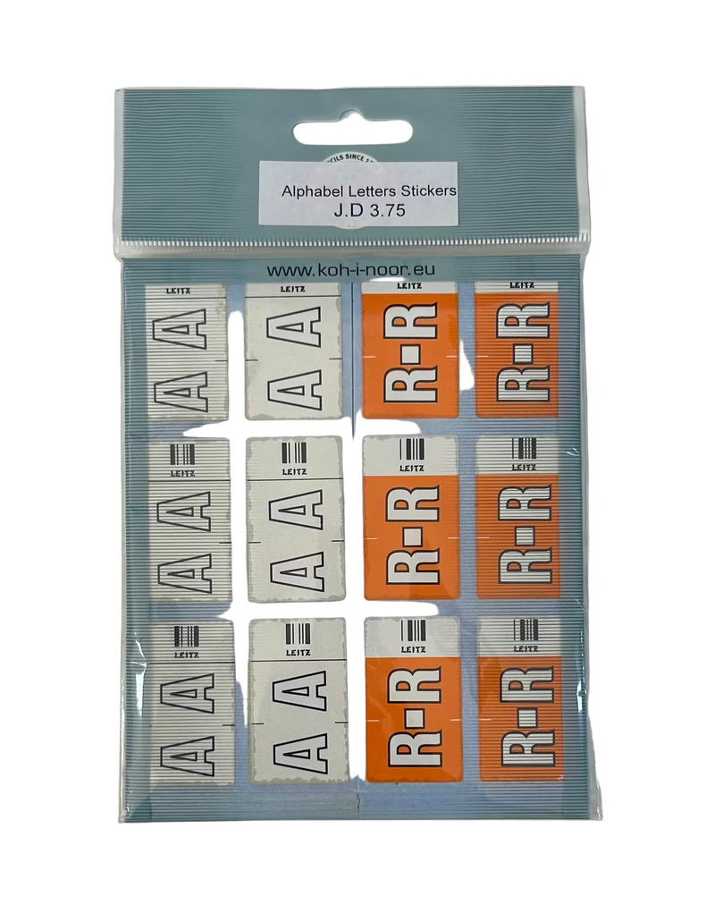 Leitz Alphabets Letters Stickers 40x20mm Assorted Colors - Pack of 50 ...