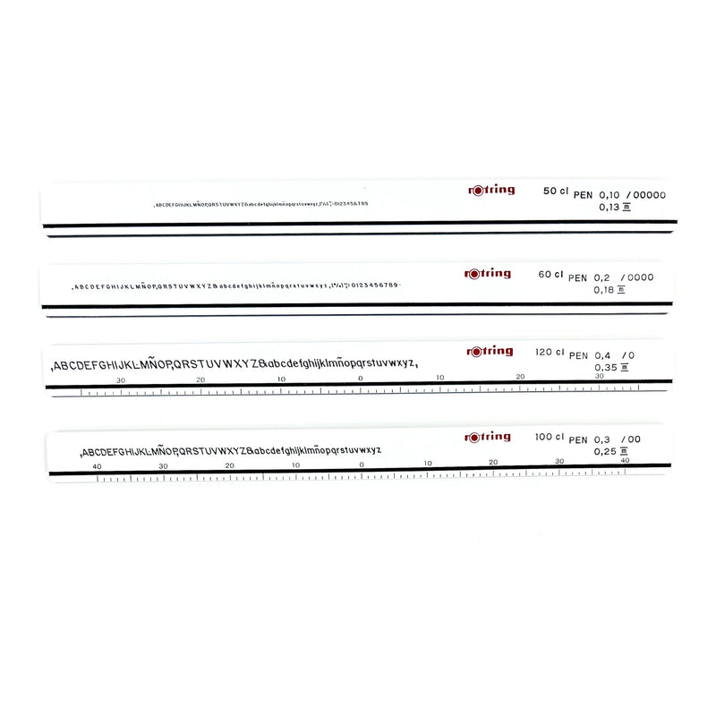 Vintage Rotring Controlled Lettering System Device & Set of 4 Rulers ...