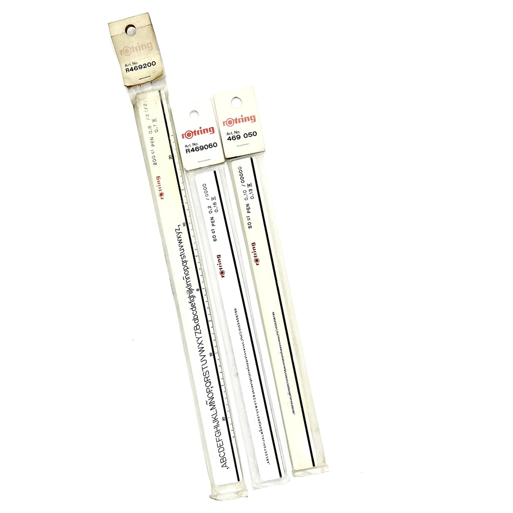 Vintage Rotring Controlled Lettering System Metal Rulers 50, 60, & 200 ...