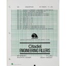 Ampad Citadel Engineering Fillers Full Log 3x3  Sulphite Ledger 8.5" x 11" Heavy Weight Green - 20 Sheets