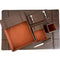 Fineline Leather-Style Office Desk Set 6 pcs - Brown