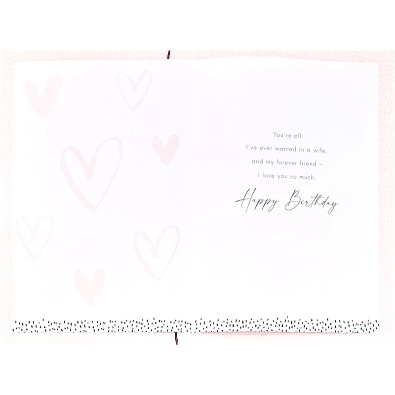 UK Greetings Wife's Birthday Greeting Card 15x23 cm with Envelope