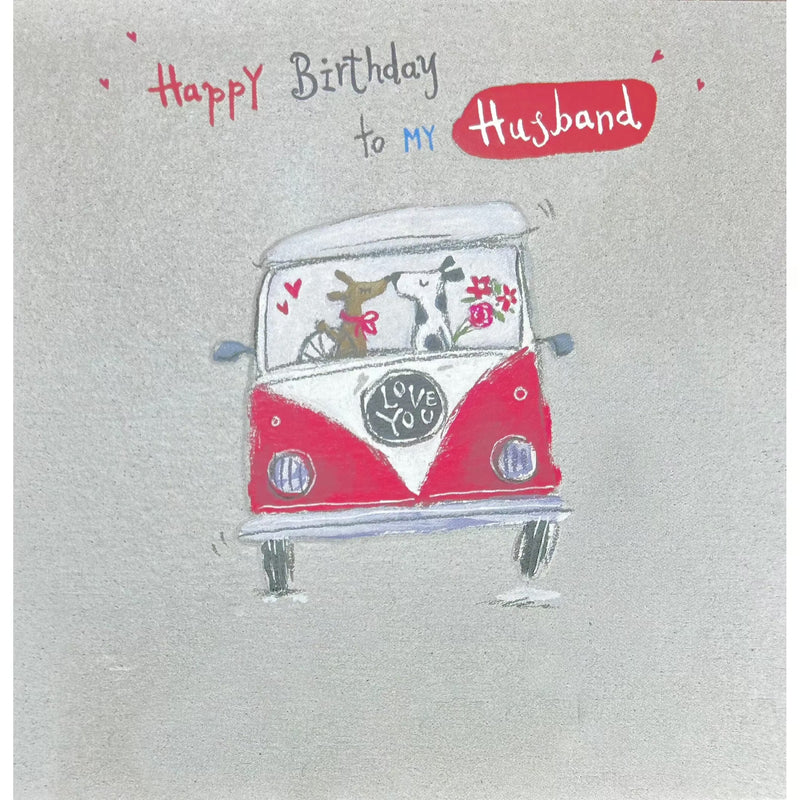 UK Greetings Husband's Birthday Greeting Card 16x16cm with Envelope