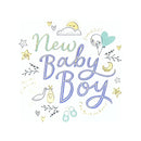 UK Greetings New Baby Boy Greeting Card 16x18 cm with Envelope